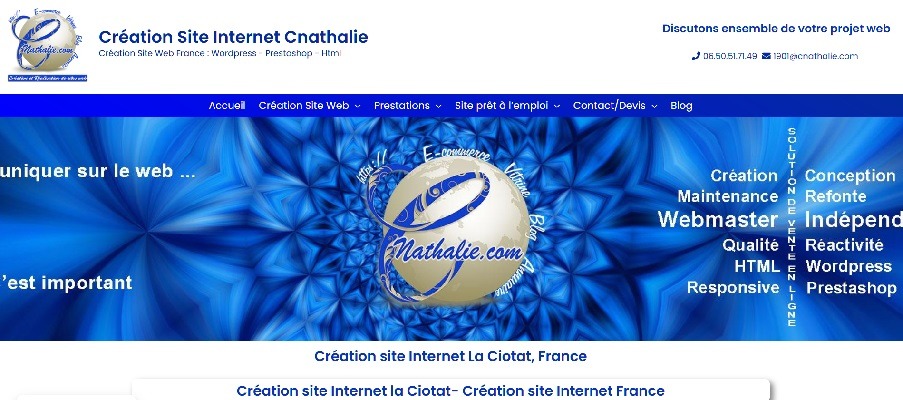 Création site internet La Ciotat Cnathalie