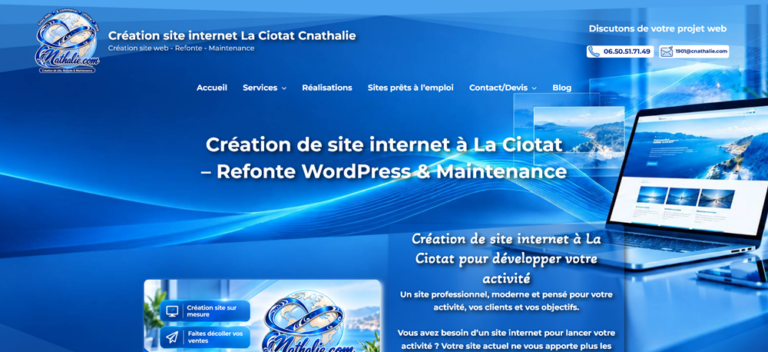 Création site internet La Ciotat Cnathalie