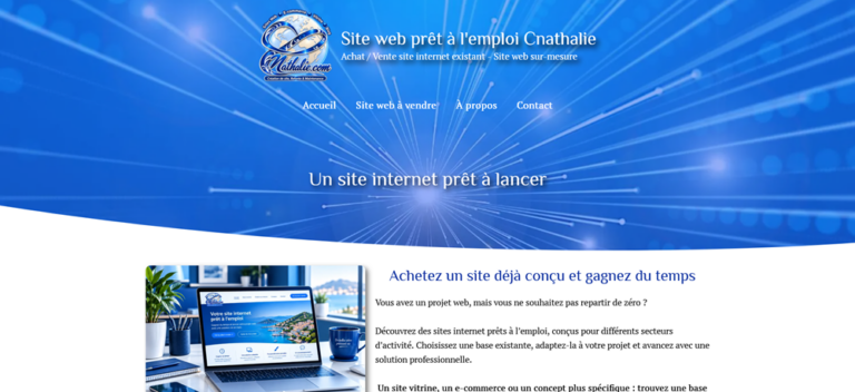 Site internet prêt à l’emploi à vendre