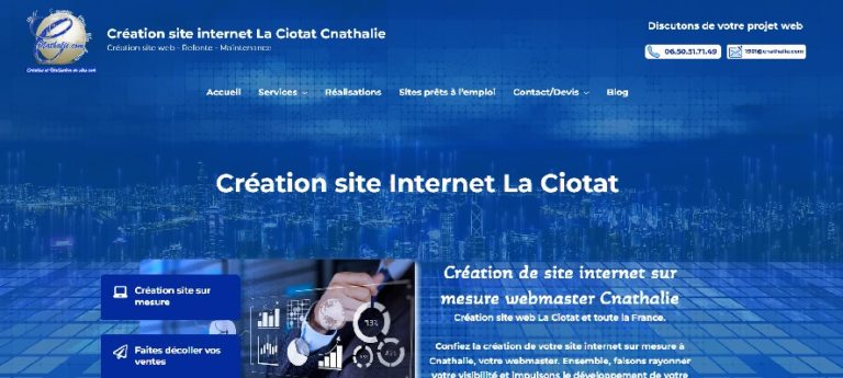 Création site internet La Ciotat Cnathalie