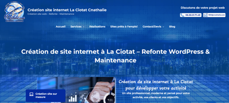 Création site internet La Ciotat Cnathalie